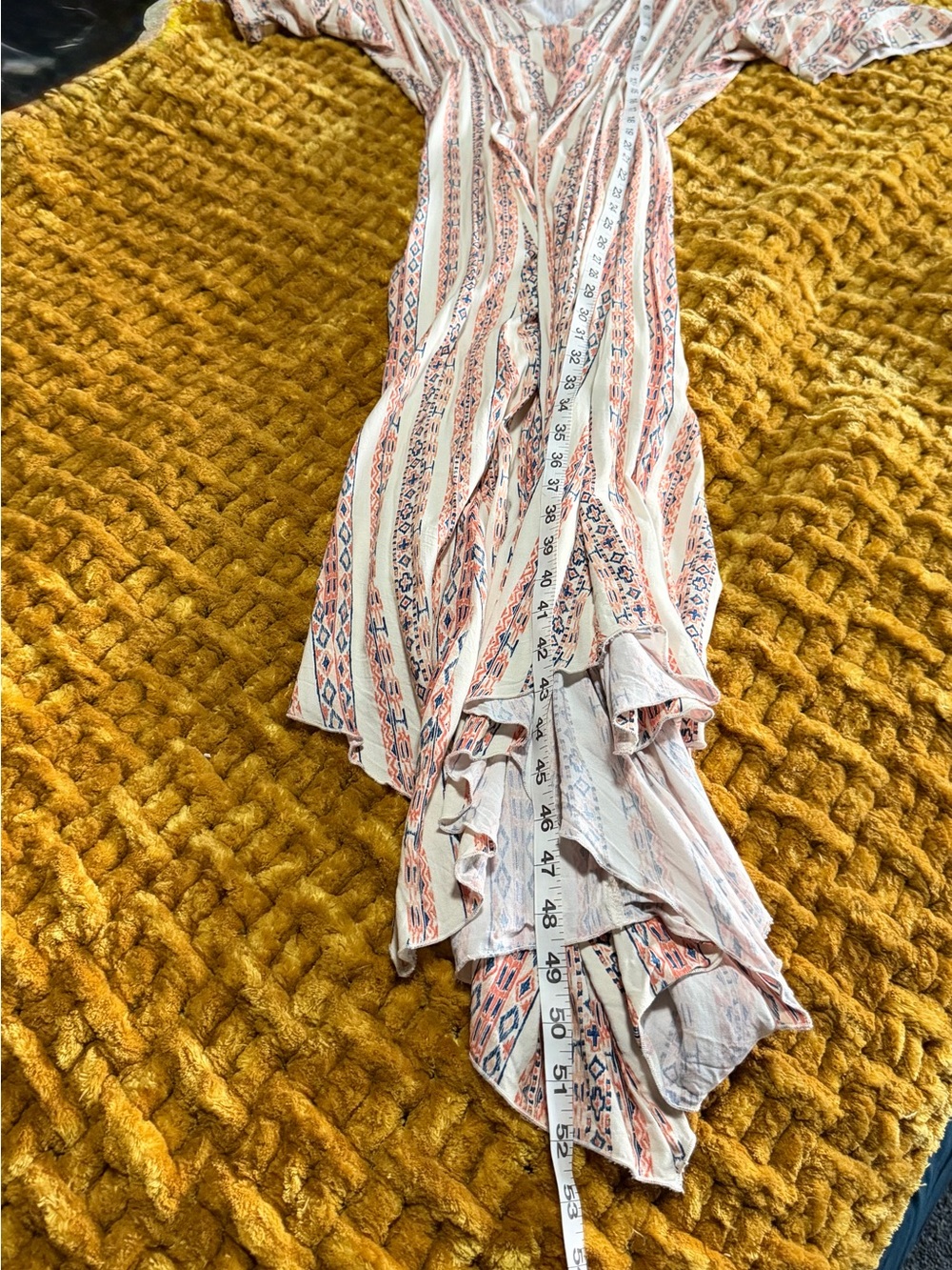 Mahina Pink Southwestern Striped High-Low Dress - Picture 4 of 4
